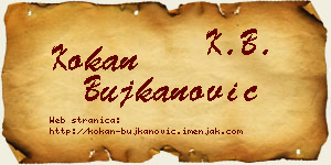 Kokan Bujkanović vizit kartica